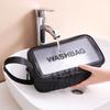 3-piece Set Waterproof Transparent Cosmetic Bag Ins Female Senior Convenient Large Capacity Travel Toiletry Bag Cosmetic Bag