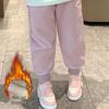 Plus Size Girls' Loose Fit Winter Sports Pants with Velvet Lining