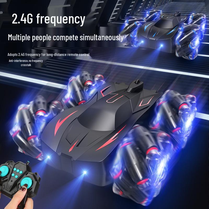 2.4G Remote Control Double-Sided Stunt Car: Flip, Drift, Four-Wheel Drive Tumbling Toy for Kids