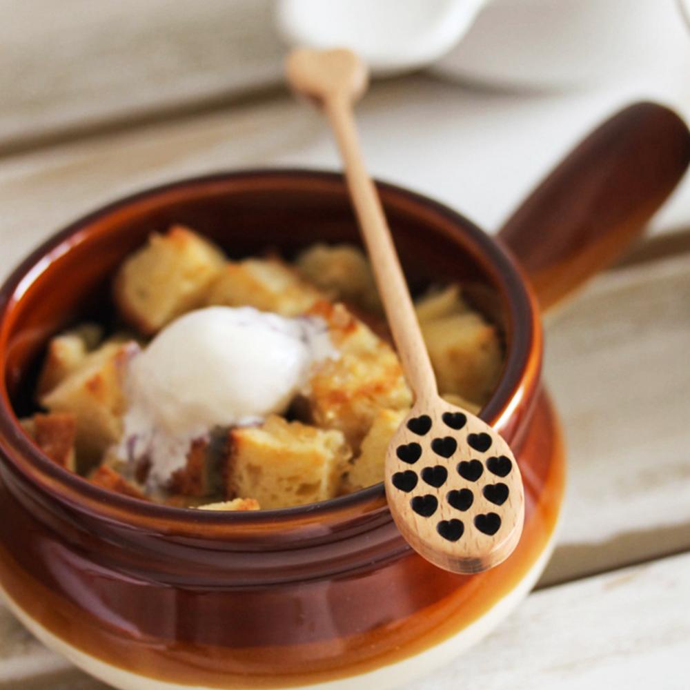 Cooking Comb Drizzler Saver Wooden Long Handle Mixing Stick Honey Dipper Stirrer Spoon