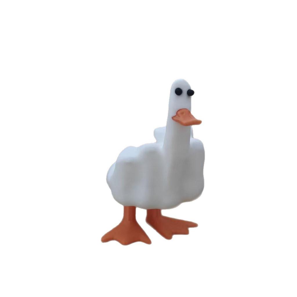 Creative Resin Middle Finger Duck Figurine – Unique Home & Garden Decor