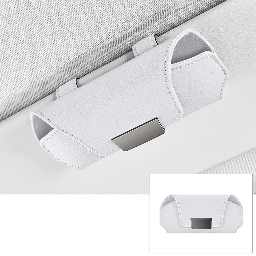 Car Glasses Case, Car Suede Glasses Case, Multifunctional Sun Visor Magnetic Fleece Sunglasses Case With Clip