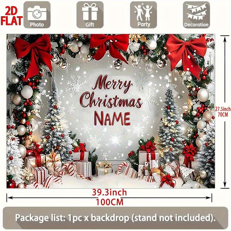 1Pcs Personalized Custom Merry Christmas Scene Decoration Background Xmas Backdrop Decorations For Photo Studio Booth Party