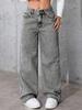 Højtaljede Løse Casual Denim Jeans til Kvinder Daglige Street Bukser