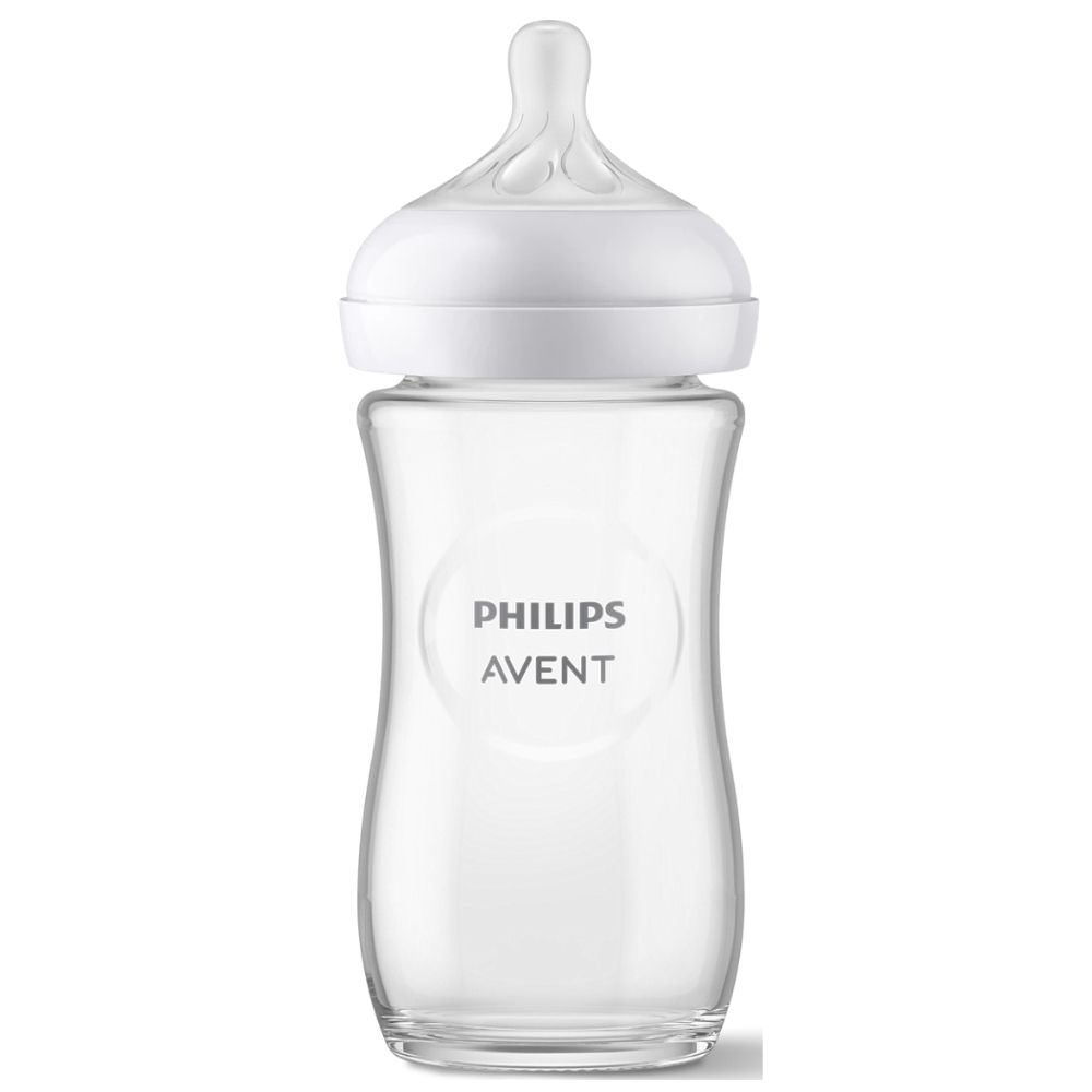 Philips Avent glazen babyfles 240ml Natural Response - Zuigfles