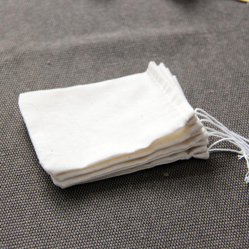 50 Pcs 6x8/8x10/10x15cm Tea Empty Cotton Muslin Bags with Drawstring Multipurpose Mini Sachet Storage Pouches Jewelry Package