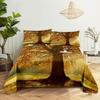 Scene Bed Sheet and Pillowcase Set Bedding Linens Cover Queen King Double Size 220x240 Trees for Bedroom Soft Twin Full Single