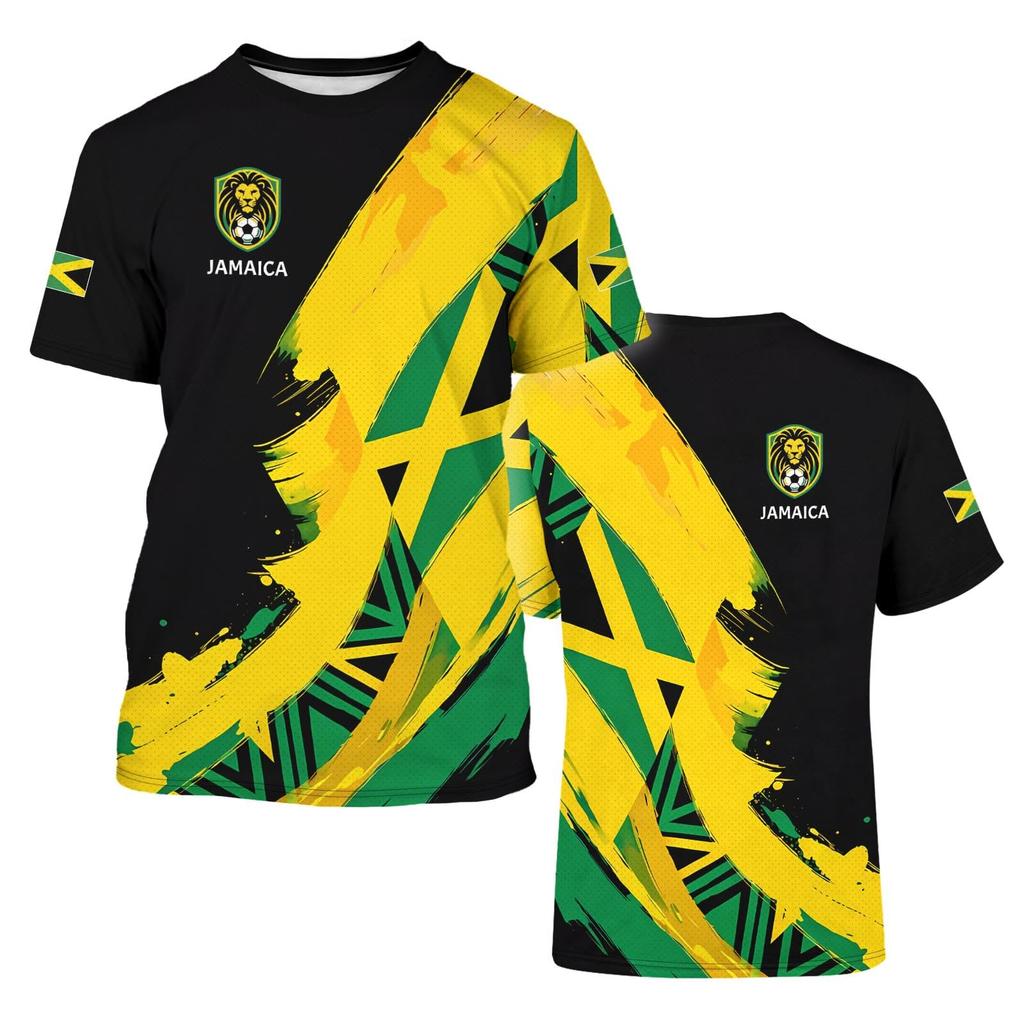 Unisex Retro Style Football Fan Jersey International Soccer Supporter Tee Short Sleeve Lightweight Breathable Material