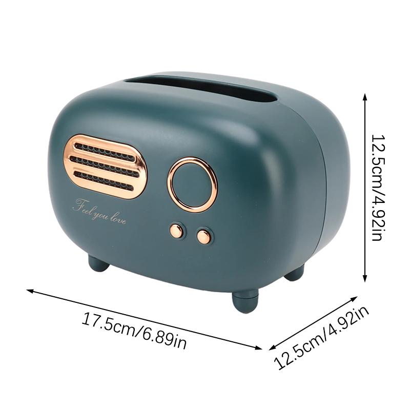 Retro Creative Tissue Box Paper Box Living Room Light Luxury Coffee Table Remote Control Storage Box Cute Napkin Box