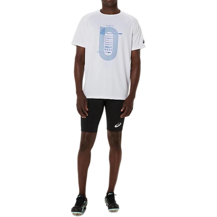 Asics Weiches Bequemes Einfaches Stilvolles Kurzarm-T-Shirt Herren Oberteile Helles Weiß 2091A749-100