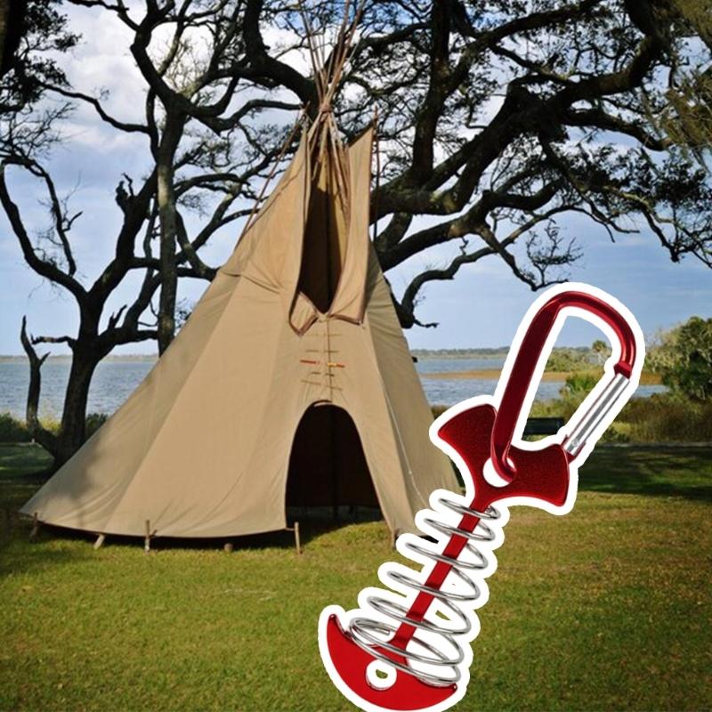 8lots Wind Resistant Stakes Portables Tent Pegs Multifunctional Beach Tent Pegs for Camping Enthusiasts