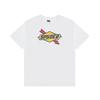 Foreign Trade Meichao Sp5der555555 Spider Web Printing Summer Loose Trend Men's and Women's Couples Short Sleeve T-Shirt Summer