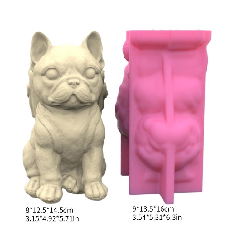 Dog Shaped DIY Vase Mold for Crafting Concrete and Epoxy Candle Holders