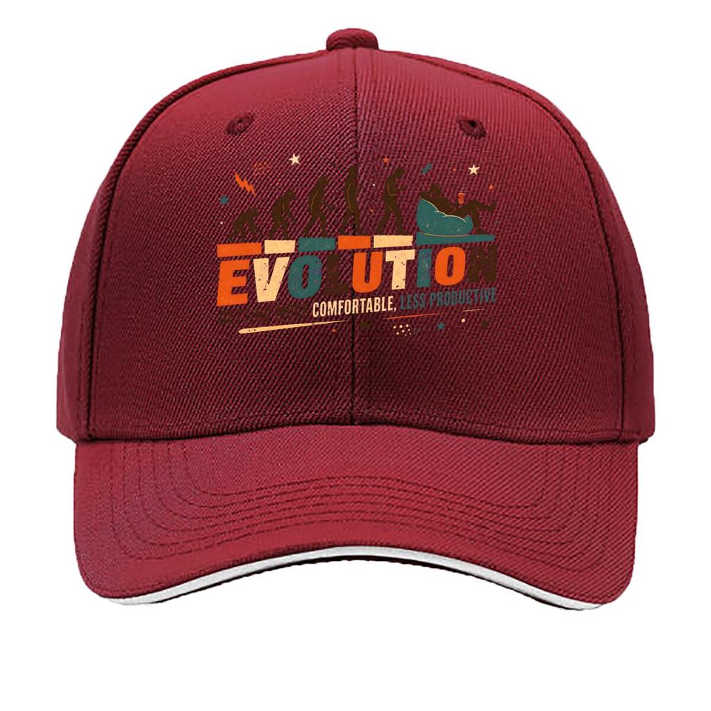 Retro Evolution Humor Graphic Quote Sandwich Baseball Cap Sun Cap Outdoor Workouts Hat