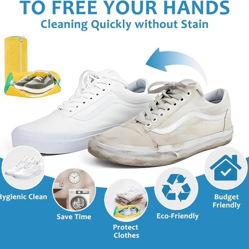 1/2Pc Shoe Washing Bag Cotton Laundry Bag Zippers Closure Shoe Cleaning Bag Friendly Laundry Bag Drying Bags