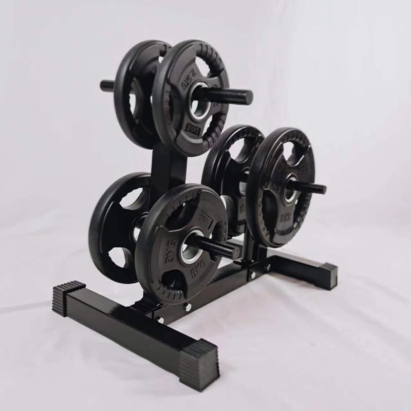 Home Gym Weight Plate and Barbell Storage Rack