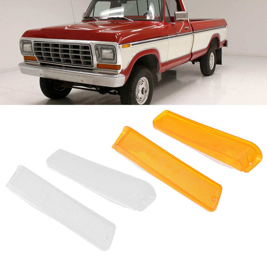 1 pereche de lentile pentru lumini de semnalizare de parcare de înlocuire pentru FORD Bronco 1978 1979 fără becuri