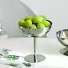 1pc New Stainless Steel Goblet Cup Ice Cream Dessert Salad Bowl Fruit Plate Snack Dish  Home Bar Party Kitchen Tool