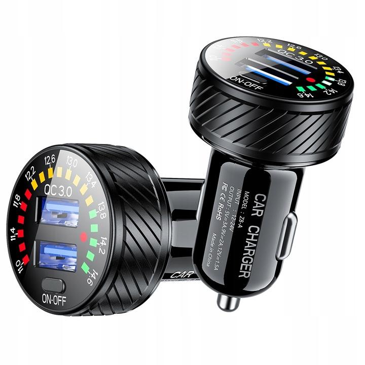 Ładowarka Samochodowa 2 X Usb Z Szybkim Ładowaniem 36W Qc3.0 Sklep Gsm W-Wa