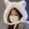 Plush Ear Protection Hat Warm Plush Fox Ears Hat Outdoor Bucket Hat  Women