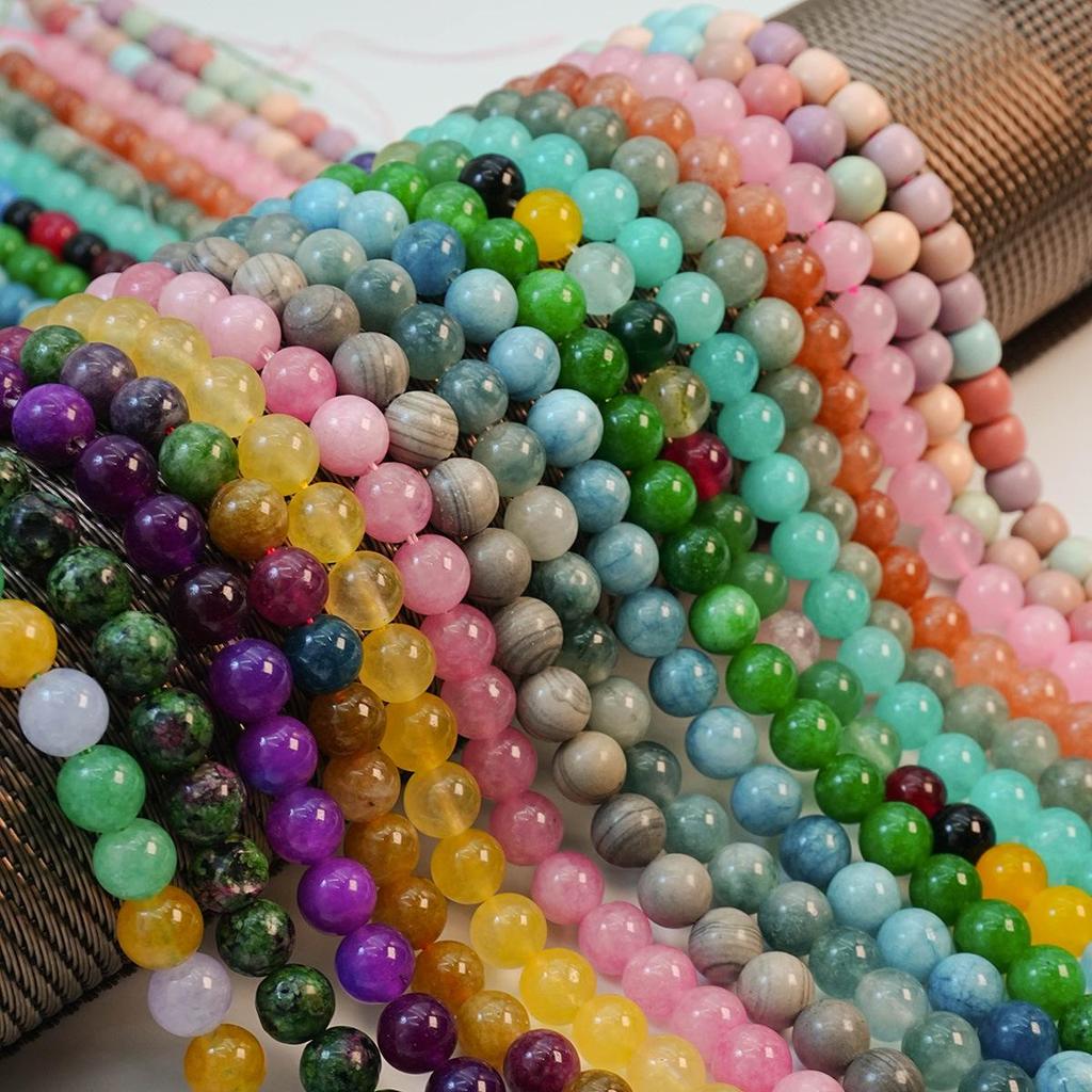 Optimized White Natural Stone Beads for DIY Beaded Bracelets
