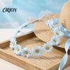 Daisy Flower Crown Headband Daisy/Sunflower Wreath for Women Girls, Adjustable Floral Boho Beach Vacation Wedding Photography, Festival Hair