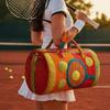 Large Capacity Travel Duffel Bag Flower Gym Tote Bag Retro Carrying Handbag Short-distance