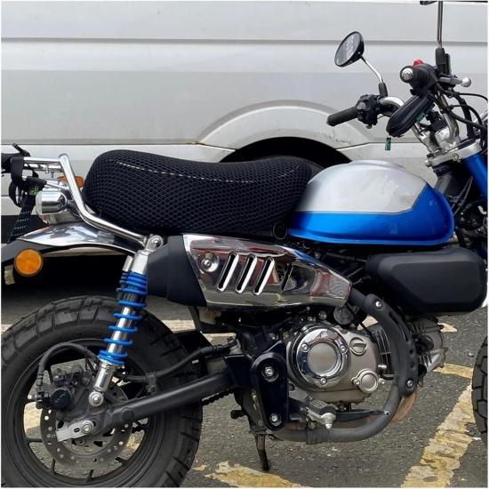 Motorrad Sitzbezug für Monkey125 für Monkey 125 Motorrad Isolierter Sitzbezug Zubehör Wabenmuster Schutzpolster Stoff Sattel