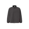 Adidas The 2024 Collection Chapter 02 Letter Logo Polo Collar Concealed Button Jacket Unisex Jackets Charcoal-Grey IW1635