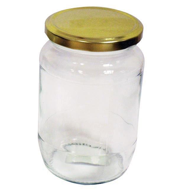 Tala Round Pickling Jar with Gold Screw Top Lid 900g / 2lb