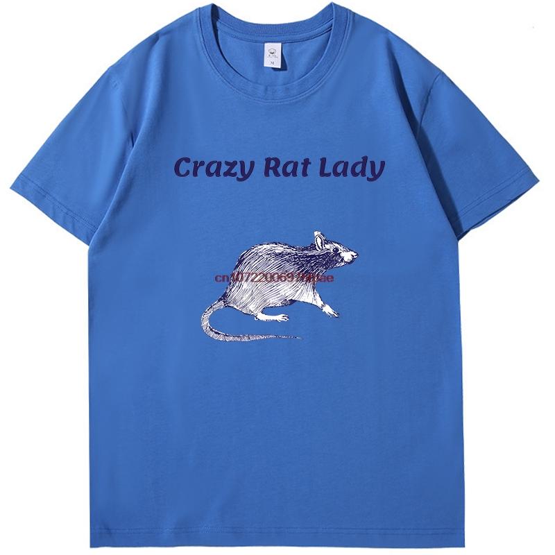 Crazy Rat Lady Funny Rat Memes Graphic T Shirts Fashion Tees Tops Summer Cotton New Shirts And Tshirts Casual Unisex T Shirt
