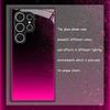 Flash gradient black tempered glass phone case suitable for Samsung Galaxy S26 S25 S24 S23 S22 S21 S20 FE/Ultra/Plus anti drop