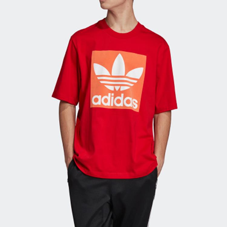 Adidas Originals Oversized Trefoil T-Shirt Herren Tops Rot FK9991