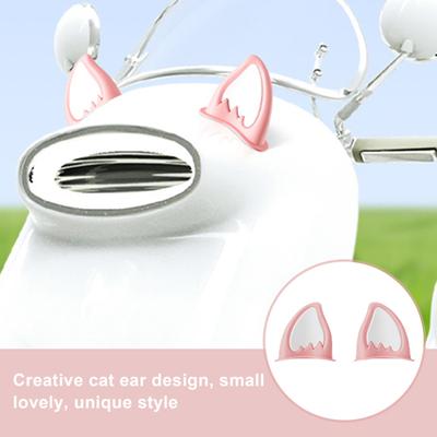 1 Pair Motorcycle Helmet Cat Ear Decoration Adhesive Scooter Cycling Bicycle Motorbike Skateboarding Helmet Decorative Ear Helmet Accessories