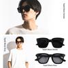 [Puente] Sunglasses for Men and Women - Stylish, Clear, Champagne, Transparent, Clear Frame, Mid-Gray, Gray, Square, Wide Frame, Oversized, Suitable