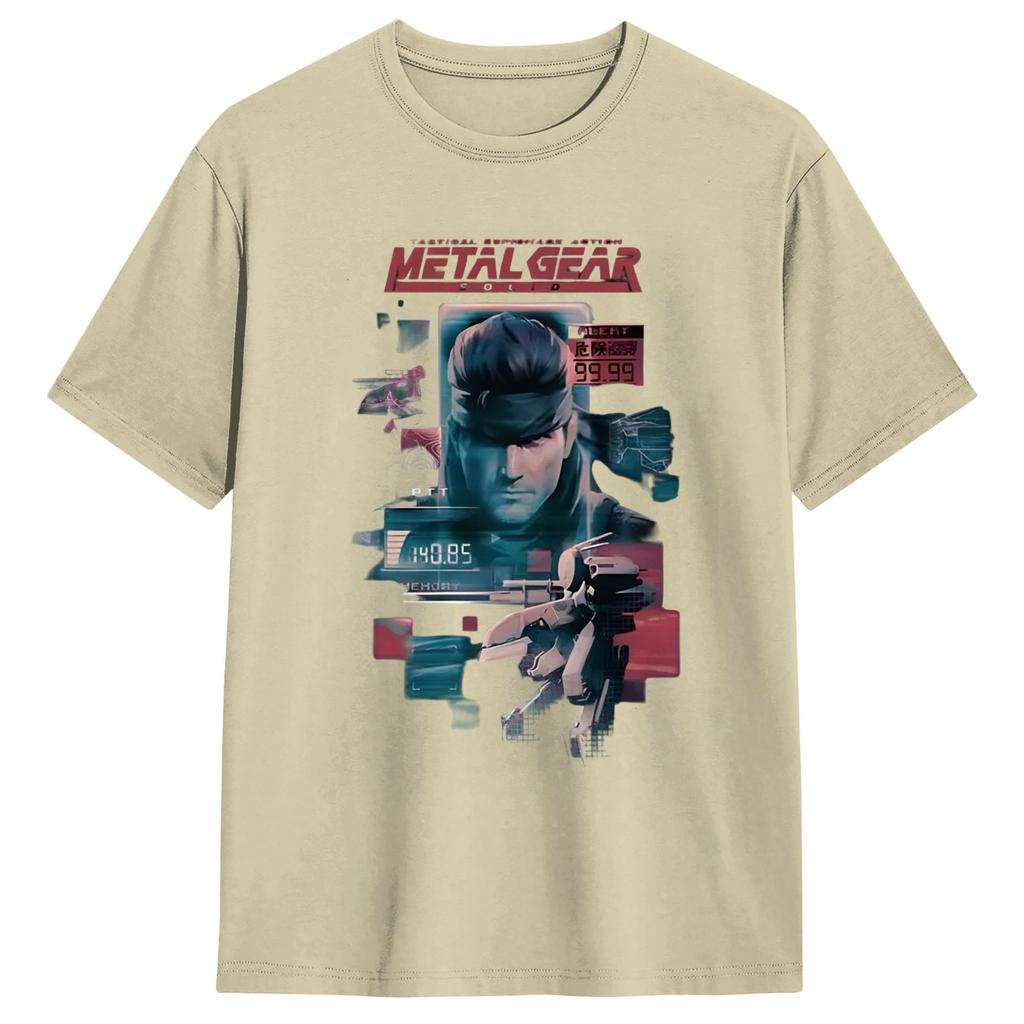 Japanese Metal Gear Solid Mens T Shirts  Novelty Tee Shirt Short Sleeve Crew Neck TShirts 100 Cotton 4XL 5XL 6XL Clothing