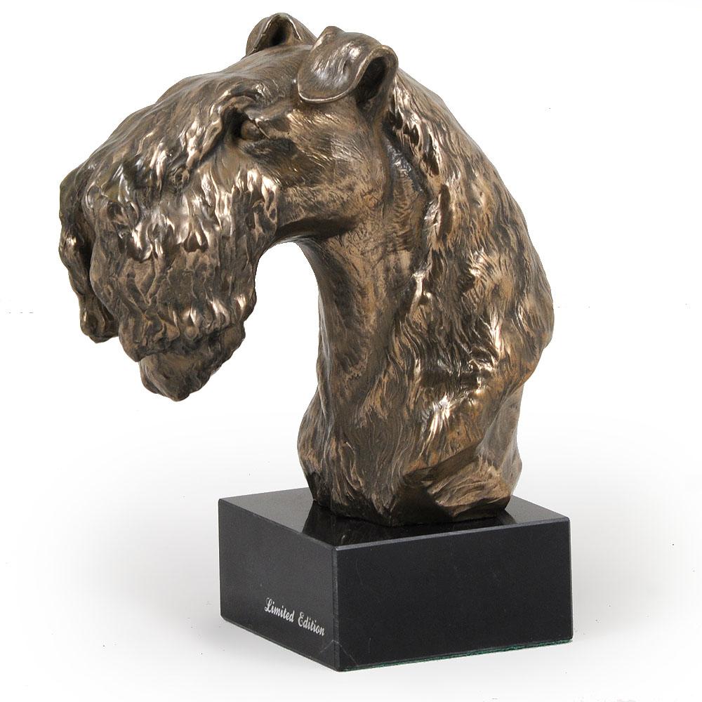 Kerry Blue Terrier, Irish Blue Terrier - Dog Statue, Bust On Stone Base, Sculpture, Trophy for Dog Show by Art-Dog Brand