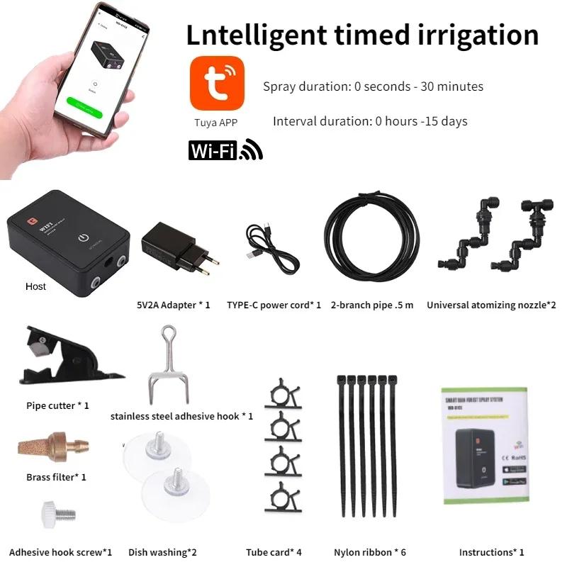 Reptile Humidifier Auto Fogger with Timer, 3 Mist Modes Smart Sensor for Terrariums/Amphibians, Quiet Spray System & Night Mode