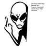 Yousheng Metal Alien Sign Peeping Around Alien Silhouette Sign Garden Decor Flip-off Alien Decoration for Outdoor Yard Tree Fence Post