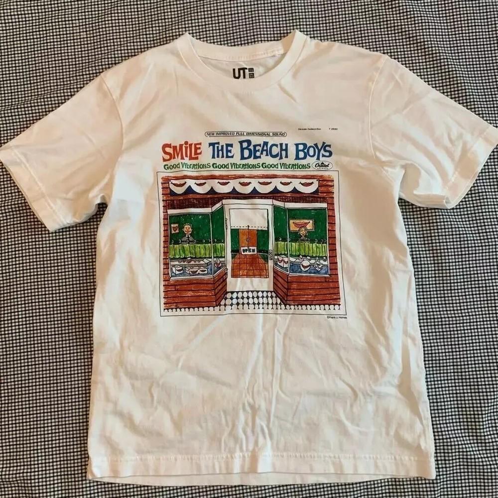 The Beach Boys Smile Albums 90s White Short Sleeve Unisex T shirt Reprint S-4XL Unisex T-Shirt XXL