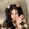 2Pcs/set Plush Animal Ears Hair Claw Clip for Kids Soft Cute Kawaii Cartoon Fuzzy Snap Clip for Children Girls Accessories Gift