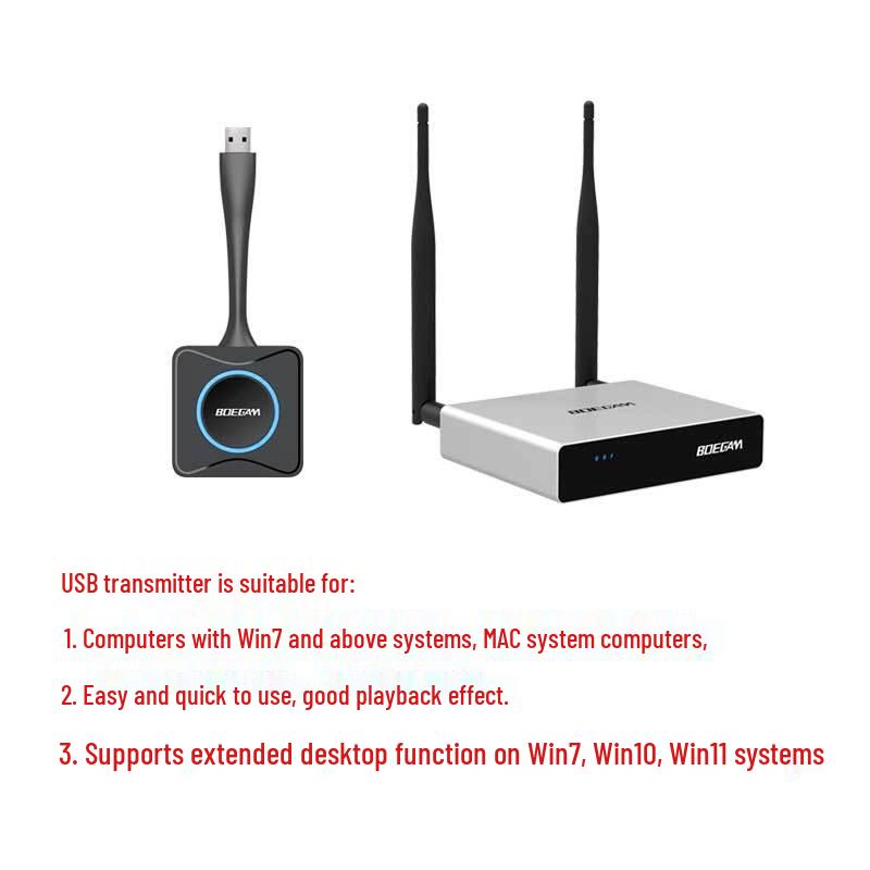 BOEGAM Wireless HDMI Screen Mirroring Adapter