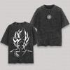 2026 Summer Dragon Ball Washed Cotton T-Shirt Men Retro Oversized Casual Tee Majin Buu & Great Ape Print Unisex for Anime Fans