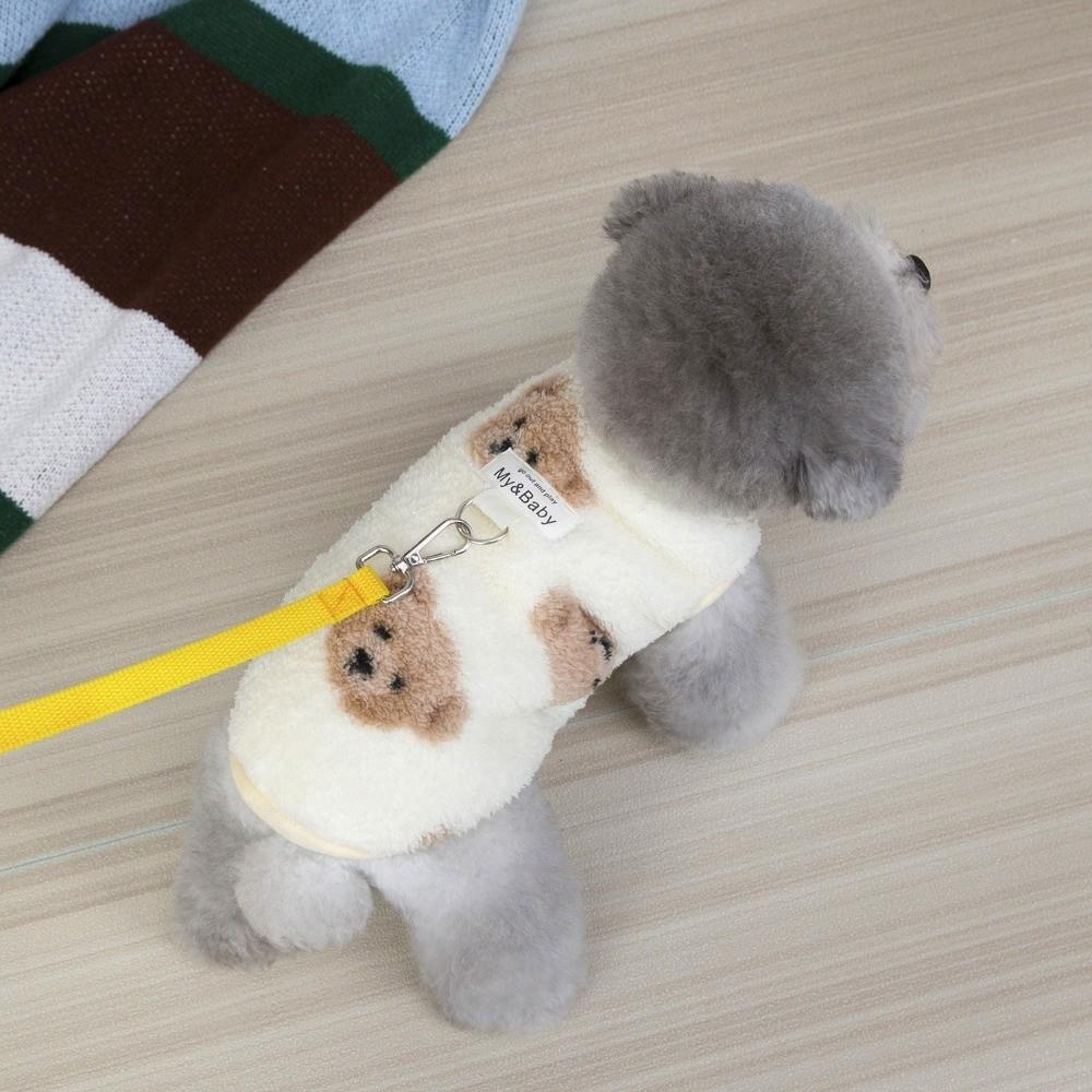 Plush Dog Clothes Cartoon Bear Dog Costume New Puppy Clothes Vest  For Small Medium Dog