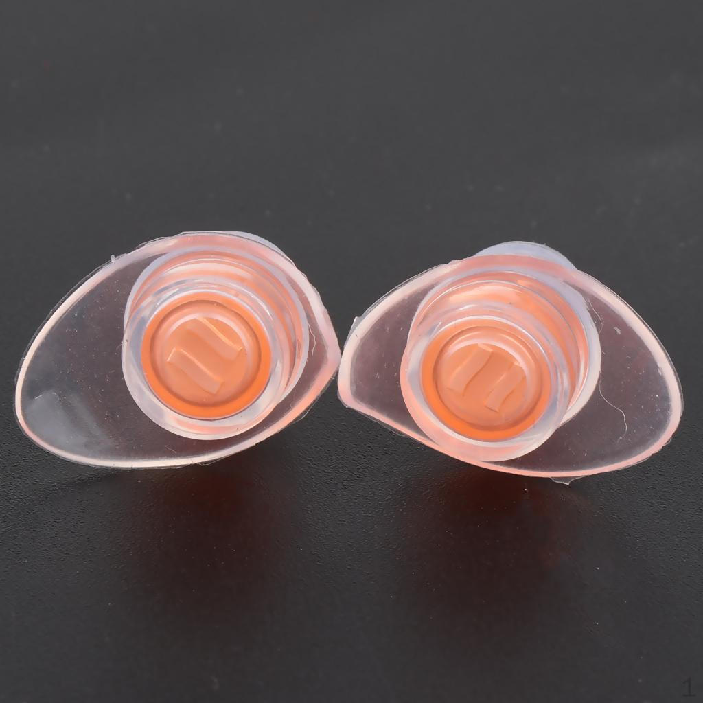 

1 Pair Silicone Noise Cancelling Ear For Hearing , Sleeping, Travel помаранчевий