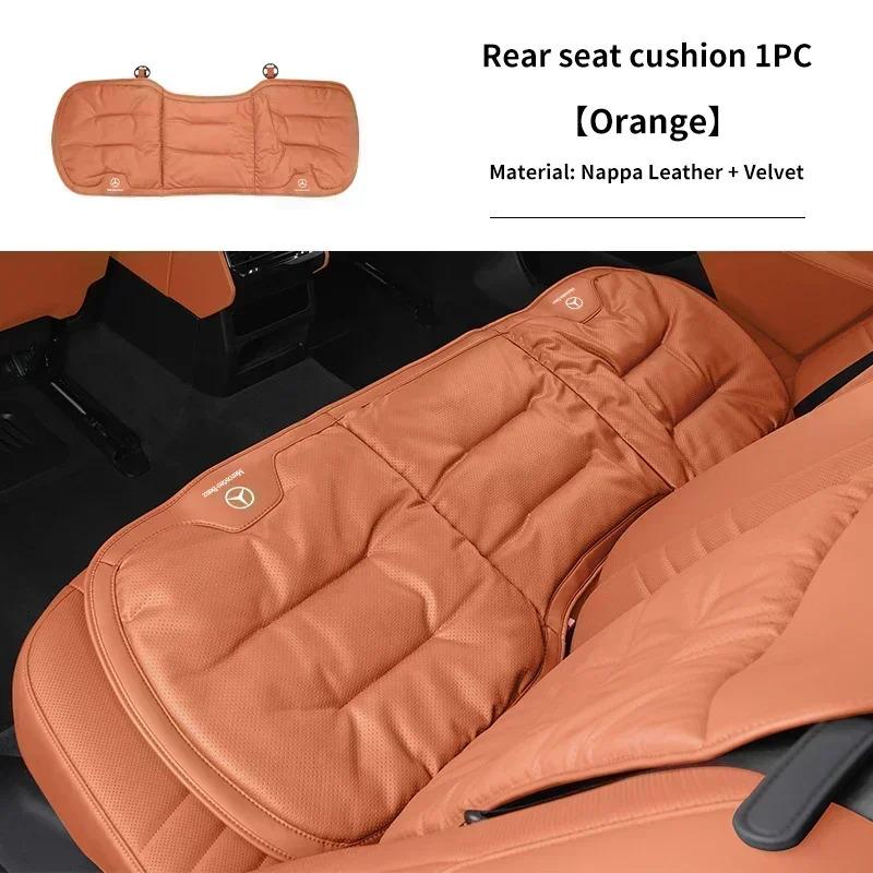 Car Front Rear Seat Cover Velour Leather Cushion Backrest Protective Mat For Mercedes Benz AMG A C E S Class W205 W212 W108 W204 PL4