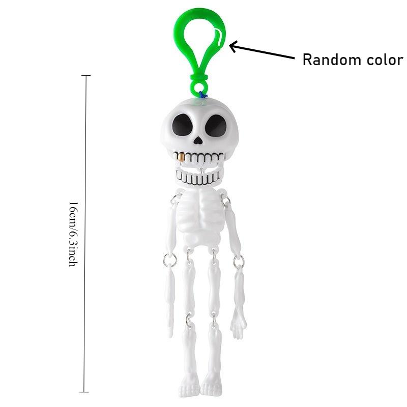 Créativité Cordon de Serrage Tête de Mort Plastique Cadeaux Squelette d'Horreur Charme Sacs Crâne Accessoires Charme de Sac blanc