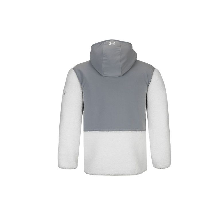UA Swacket Sherpa Spleiset Lammeull Hettejakke Herrejakke Grå Hvit 1345051-100