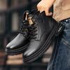 Men's shoes autumn and winter high-top Martin boots 2024 new men's British low-top casual leather shoes retro tooling shoes