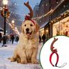 Fascia per Cani con Corna Costume di Natale per Animali Domestici Fascia per Capelli Fascia Regolabile con Fiocco Orecchie Flosce per Cani Medi Grandi Travestimento per Feste